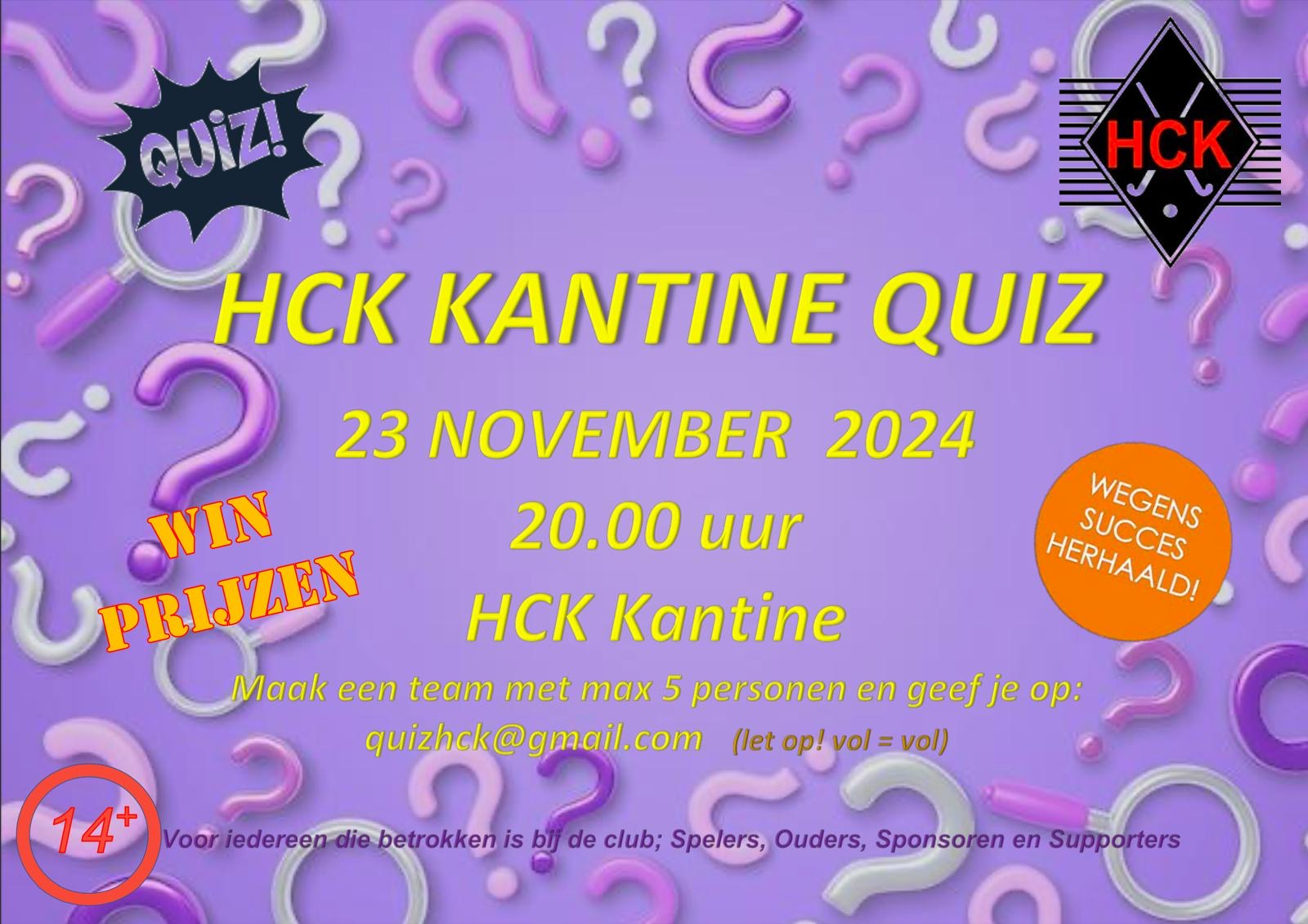 De HCK Quiz!! De HCK Quiz!!